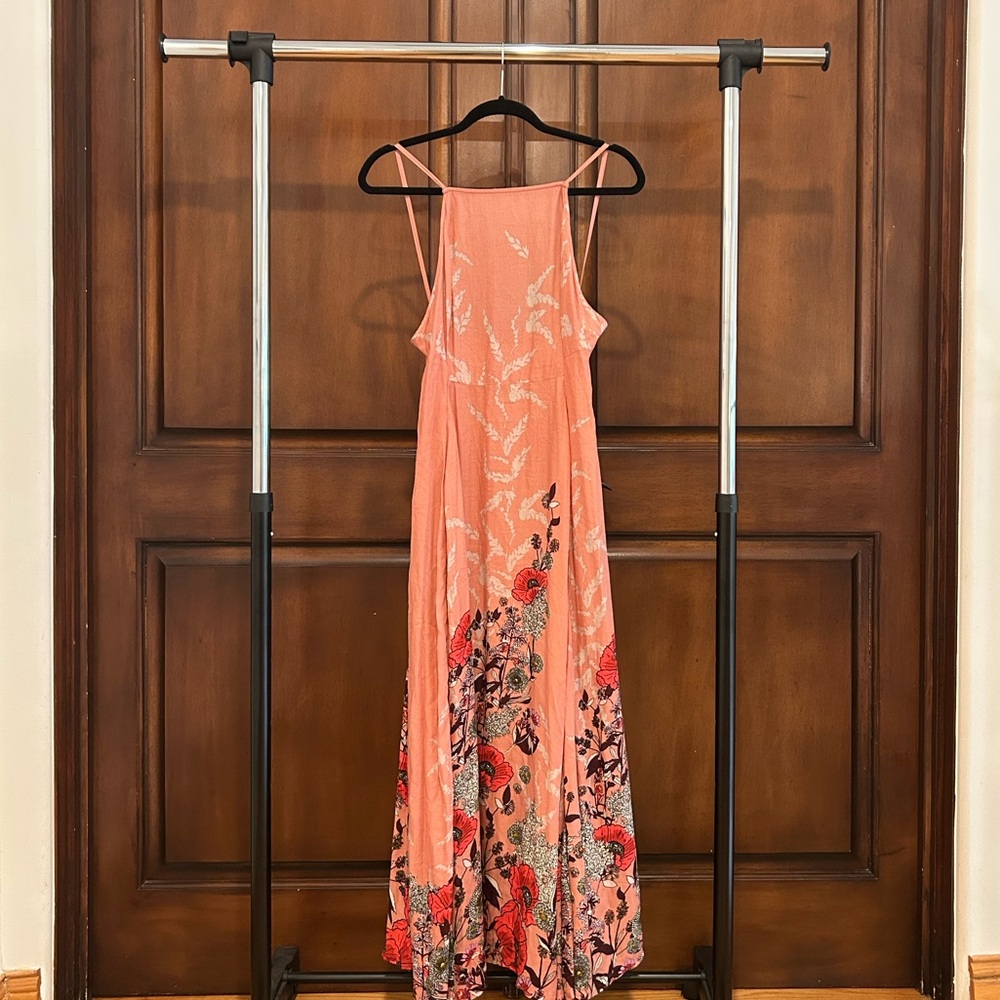 Free People backless floral maxi dress